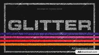 Glitter Titles template preview