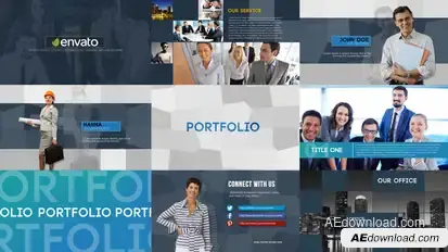 Global Business Presentation Video Displays template preview