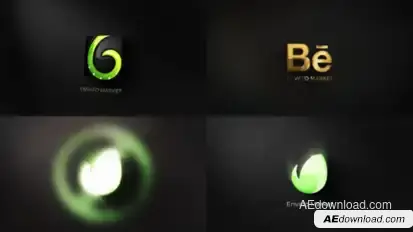 3D Logo Reveal Pack – Glossy Particle Animation with Light Wave & Blur Effects Logo Stings template preview