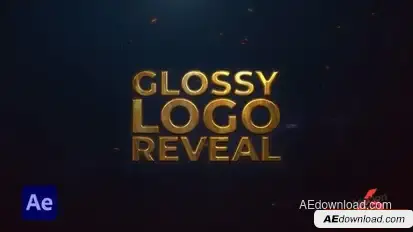 Glossy Logo Reveal Logo Stings template preview