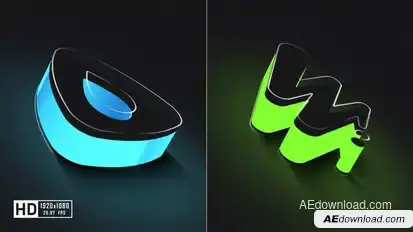 Glow 3D Logo Reveal Logo Stings template preview