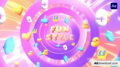 Glow Colorful Logo Intro Logo Stings template preview