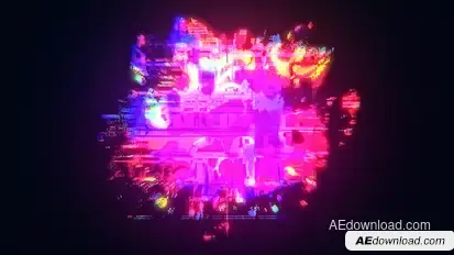Glow Glitch Logo Reveal Logo Stings template preview