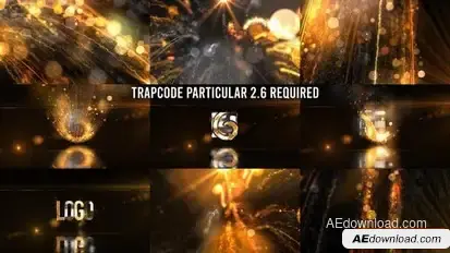Glowing Particals Logo Reveal 36 : Golden Particals 12 Openers template preview