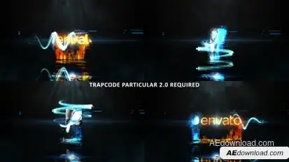 Glowing Particle Logo Reveal 27 Logo Stings template preview