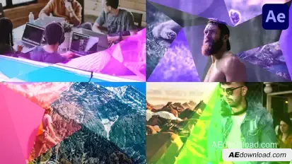 Glowing Triangular Transitions for After Effects Elements template preview