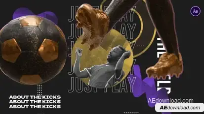 Gold & Grunge Soccer Logo Openers template preview