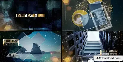 Gold & Silver Slideshow Video Displays template preview