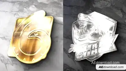 Gold - Metal Logo Reveal Logo Stings template preview