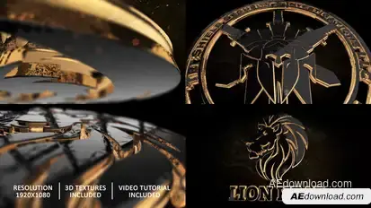 Gold Black And Shine Logo Reveal Logo Stings template preview