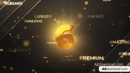 Gold Countdown Intro Openers template preview