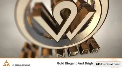 Gold Elegant And Bright Logo Reveal Logo Stings template preview