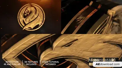 Gold Epic Logo 4K Logo Stings template preview