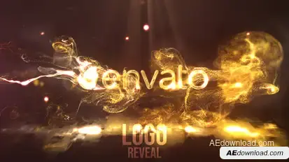 Gold Fluid Flame Reveal Logo Stings template preview