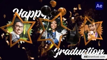 Gold Graduation Awards Intro Openers template preview