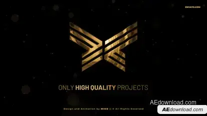 Gold Logo Opener Logo Stings template preview