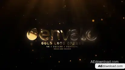 Gold Logo Opener Logo Stings template preview
