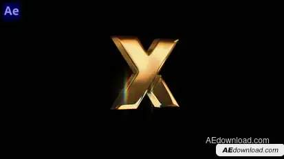 Gold Logo Opener Logo Stings template preview
