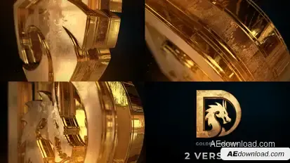 Gold Logo Reveal Logo Stings template preview
