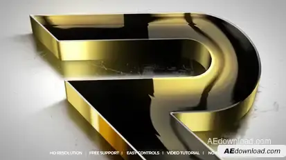 Gold Logo Reveal Logo Stings template preview