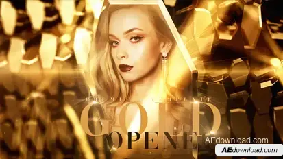 Gold Opener Video Displays template preview
