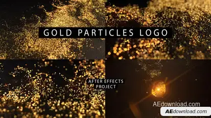 Gold Particles Logo Logo Stings template preview