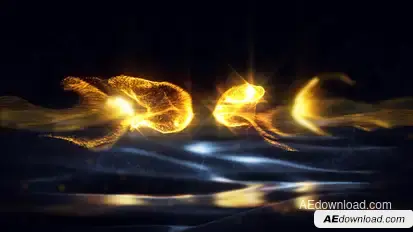 Gold Particles Logo Logo Stings template preview
