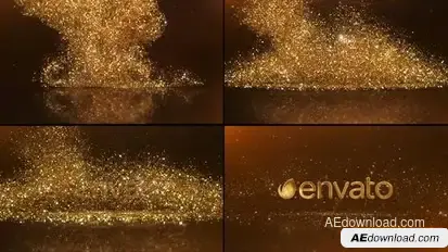 Gold Rain Luxury Logo Reveal Logo Stings template preview