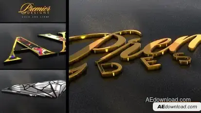 Gold-Silver-Color And Light Logo Stings template preview
