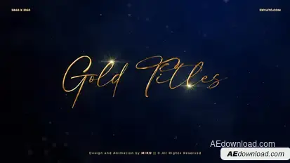 Gold Titles 4K Titles template preview