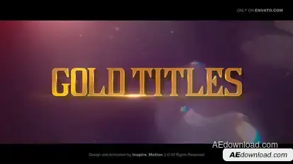 Gold Titles |  Epical Trailer Titles template preview