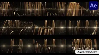 Gold Titles for After Effects Titles template preview