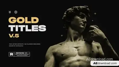 Gold Titles | Text Animation Titles template preview