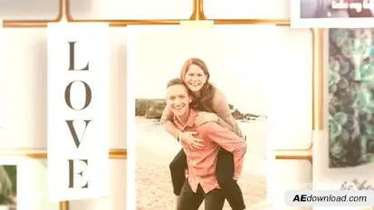 Gold Wire Photo Slideshow Video Displays template preview