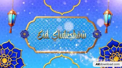 Videohive Golden 3D Eid Party Slideshow Ramadan Free Templates template preview