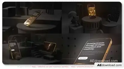 Golden Black App Promotion Product Promo template preview