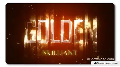 Golden Brilliant Logo Reveal Logo Stings template preview