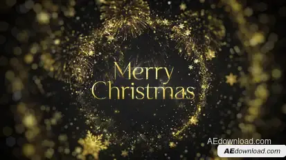 Golden Christmas Intro Titles template preview