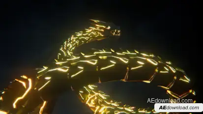 golden dragon thunder Logo Stings template preview