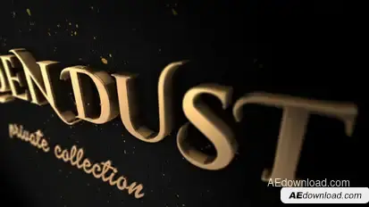 Golden Dust Logo Stings template preview