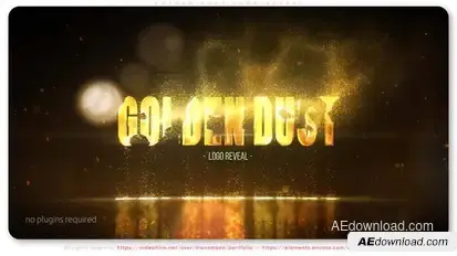 Golden Dust Logo Reveal Logo Stings template preview