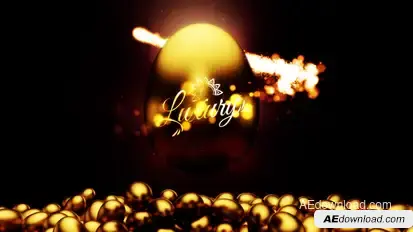 Golden Easter Eggs Easter template preview