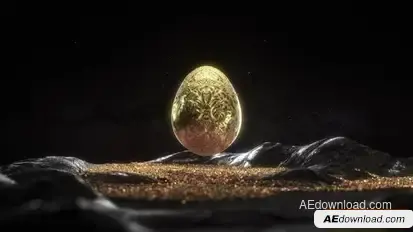 Golden Egg Reveal Logo Stings template preview