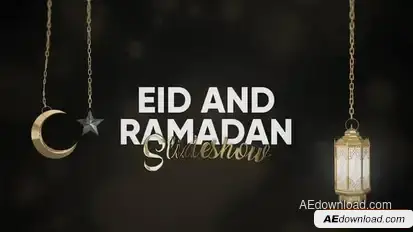 Golden Eid ad Ramadan Slideshow Openers template preview