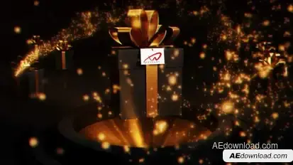 Golden Gift Unveil Logo Stings template preview