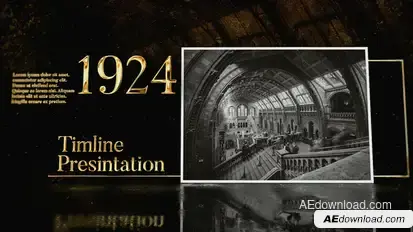 Golden History Slideshow Video Displays template preview