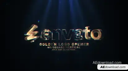 Golden Logo Opener Logo Stings template preview