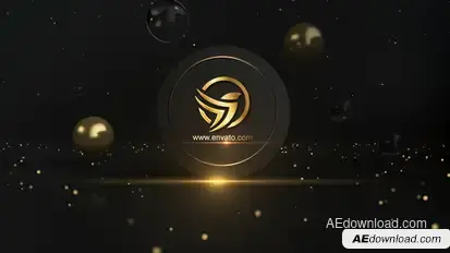 Golden Logo Opener Logo Stings template preview