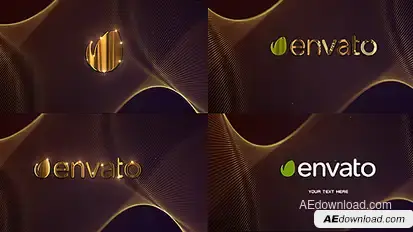 Golden Logo Reveal Logo Stings template preview