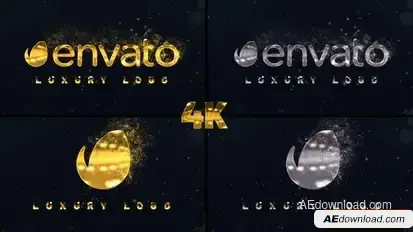 Golden Logo Reveal Logo Stings template preview